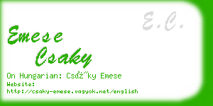 emese csaky business card